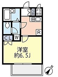 グランヴァン板橋本町エコヴェルデ 1Kの間取図画像