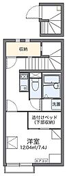 レオネクストＫｕｍａｇａｉ 2階1Kの間取り