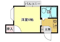 ヴィラパルステージ1 ワンルームの間取図画像