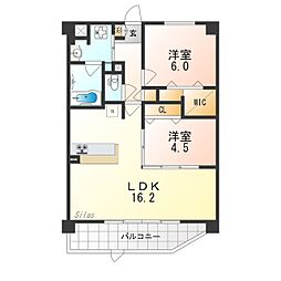 ウェステリア 2LDKの間取図画像