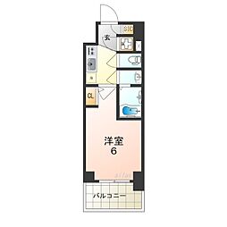 エスリードレジデンス大阪ウエストコート 1Kの間取図画像
