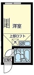 サザン程ヶ谷本陣 ワンルームの間取図画像