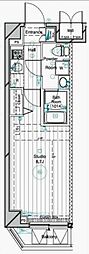 MAINSTAGE二子多摩川 1Kの間取図画像