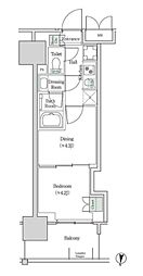 ブルックサイドレジデンス木場 2Kの間取図画像