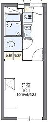 レオパレスハミングバード 1Kの間取図画像