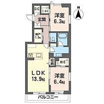 ベル　グランツ 00301 ｜ 埼玉県草加市谷塚上町347-1、347-2、356-1（賃貸マンション2LDK・3階・69.57㎡） その2