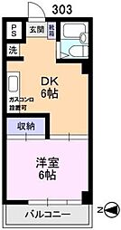 シャトレ中野新橋 1DKの間取図画像