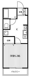 ツカサ,3 1Kの間取図画像