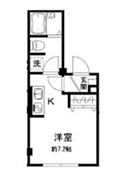 アネシスティリオ大塚 ワンルームの間取図画像
