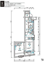 RELUXIA不動前 1LDKの間取図画像