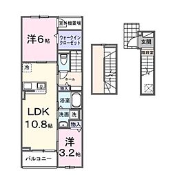 ヒカルサ狭山広瀬台フロント 2LDKの間取図画像