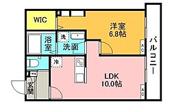 メゾンL.H 1LDKの間取図画像