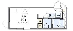 レオパレスポラリス 1Kの間取図画像