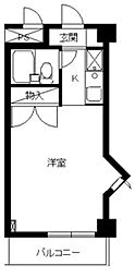 スカイコート生麦 ワンルームの間取図画像