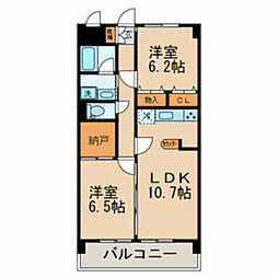 KS.ウィンヒルズ 2LDKの間取図画像