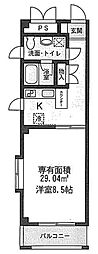 ティアラ津田沼 1Kの間取図画像