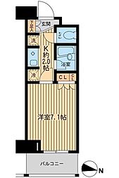 エコロジー東陽町プロセンチュリー 1Kの間取図画像