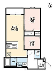 robot home 相模原 2LDKの間取図画像
