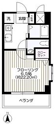 晴見町明星パレス 1Kの間取図画像