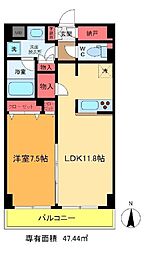 エスポワール江戸川 1SLDKの間取図画像