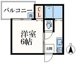 多摩センターグリーンビル 1Kの間取図画像