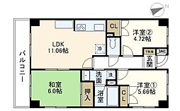 サニーヒル2 3LDKの間取図画像