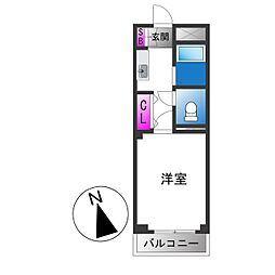 リブレ・ハウス 1Kの間取図画像