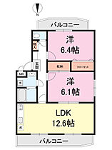 コンフォート壱番館 302 ｜ 新潟県新潟市西区山田2602-3（賃貸マンション2LDK・3階・58.13㎡） その2