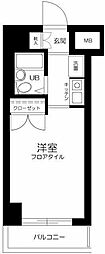 スカイコート品川6 ワンルームの間取図画像