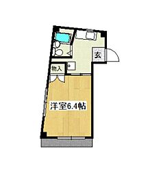 ハイムタニグチ 1Kの間取図画像