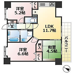 グランパレ北野ハンター坂 4LDKの間取図画像