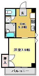 コーポラス三穂 1DKの間取図画像