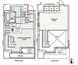 カスタリア麻布十番2 1LDKの間取図画像