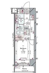 東京モノレール 天王洲アイル駅 徒歩8分の賃貸マンション 3階1Kの間取り