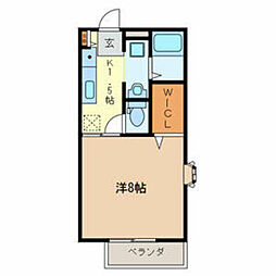 アルカディアGS3 1Kの間取図画像