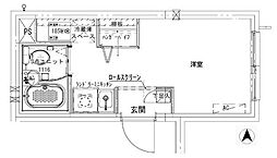 江東区千田マンション ワンルームの間取図画像