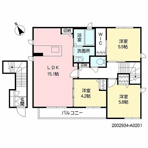 ホームズ でお部屋探し あけぼの9 1 2階 A01 3ldk 賃料8 1万円 76 46 賃貸アパート住宅情報 物件番号 取扱い不動産会社 シャーメゾンショップ 豊栄地建株式会社 本店