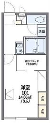 レオパレスフォレスト浅羽野 1Kの間取図画像
