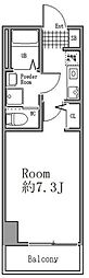 グランデ三ツ沢 1Kの間取図画像