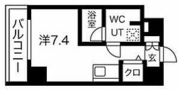 クラリッサ横浜ノワール ワンルームの間取図画像