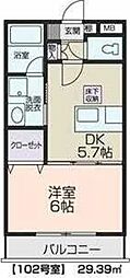 コンソラトゥール 1DKの間取図画像