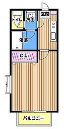 プレステージ立川 1Kの間取図画像