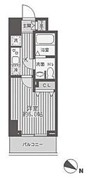 レジディア蒲田 1Kの間取図画像