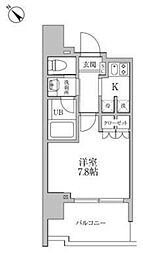 RESIDIA文京本郷3 1Kの間取図画像