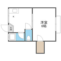 ジュネス今川 1DKの間取図画像