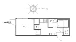 礎レジデンス小岩 1Kの間取図画像