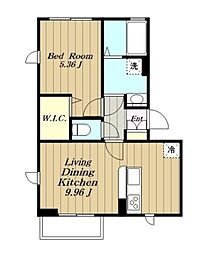 エクセルマルヤマ 1LDKの間取図画像