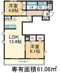 GreenRim 1SLDKの間取図画像