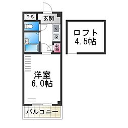 マンションライツ 1Kの間取図画像