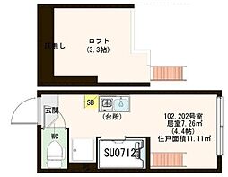 AVAND板橋 ワンルームの間取図画像